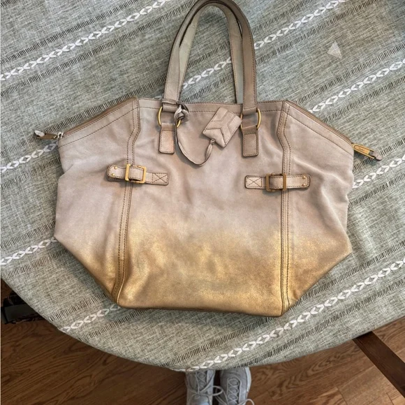 Yves Saint Laurent Downtown Gold ombré Tote Bag - Picture 1 of 16